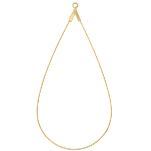 Portapendientes gota 60x30 mm - Dorado x2