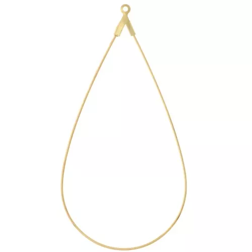 Portapendientes gota 60x30 mm - Dorado x2