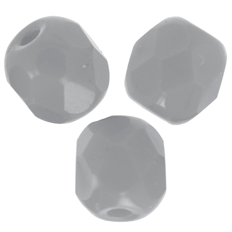 Facetadas 4 mm Opaque Grey x50
