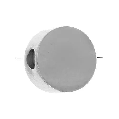 Cuenta redonda plana 5 mm - Acero inoxidable 304L x1