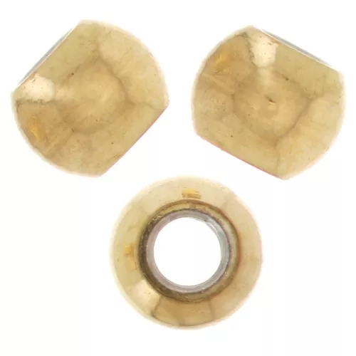 Cuentas redondas aplanadas de 2,5 mm - Acero inoxidable 304L Dorado x100
