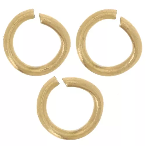 Anillas abiertas 5x0,8 mm - Acero inoxidable 316L dorado x100