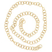 Anillas abiertas 5x0,8 mm - Acero inoxidable 316L dorado x100