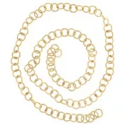 Anillas abiertas 5x0,8 mm - Acero inoxidable 316L dorado x100