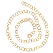 Anillas abiertas 5x0,7 mm - Acero inoxidable 316L dorado x100