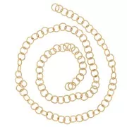 Anillas abiertas 5x0,7 mm - Acero inoxidable 316L dorado x100