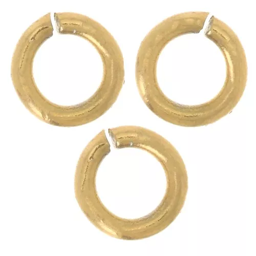 Anillas abiertas 4x0,8 mm - Acero inoxidable 316L dorado x100