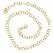 Anillas abiertas 3x0,5 mm - Acero inoxidable 316L dorado x100