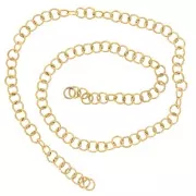 Anillas abiertas 4x0,7 mm - Acero inoxidable 316L dorado x100