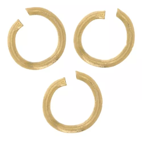 Anillas abiertas 4x0,6 mm - Acero inoxidable 316L dorado x100