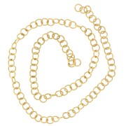 Anillas abiertas 4x0,6 mm - Acero inoxidable 316L dorado x100