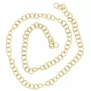 Anillas abiertas 4x0,6 mm - Acero inoxidable 316L dorado x100