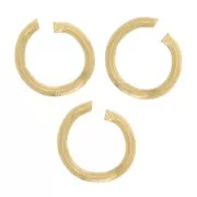 Anillas abiertas 3x0,6 mm - Acero inoxidable 304L Dorado x10