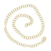 Anillas abiertas 3x0,6 mm - Acero inoxidable 304L Dorado x10