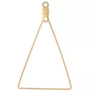 Dos pendientes triangulares de aro 25x40 mm Dorado x2