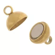 Cierre magnético 6 mm - Acero inoxidable Dorado x1