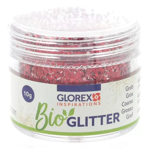 Purpurina biodegradable - Grande - Roja x10g