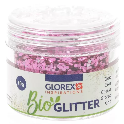 Purpurina biodegradable - Grande - Rosa x10g