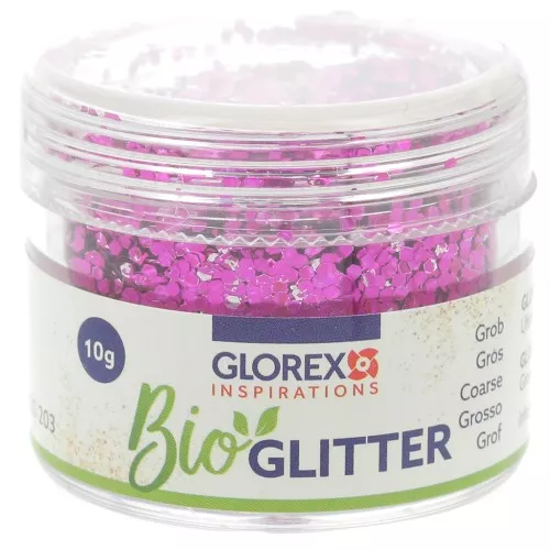 Purpurina biodegradable - Grande - Fucsia x10g