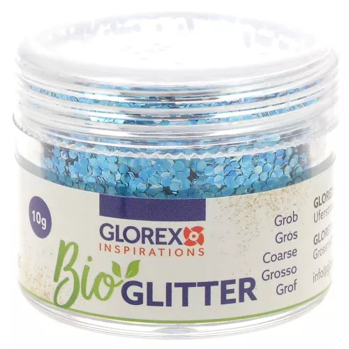 Purpurina biodegradable - Grande - Azul claro x10g