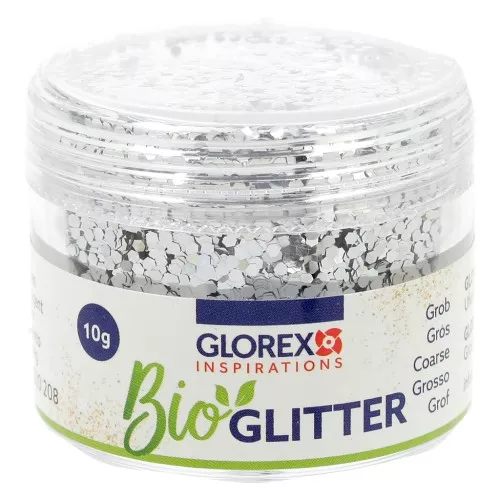 Purpurina biodegradable - Grande - Plateado x10g