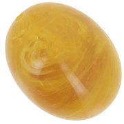 Cuenta con forma de oliva 24x19 mm resina translúcida - Amarillo miel jaspeado x1