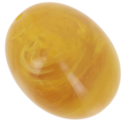 Cuenta con forma de oliva 24x19 mm resina translúcida - Amarillo miel jaspeado x1