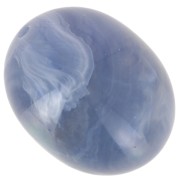 Cuenta con forma de oliva 24x19 mm en resina translúcida - Azul gris jaspeado x1
