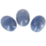 Cuenta con forma de oliva 24x19 mm en resina translúcida - Azul gris jaspeado x1