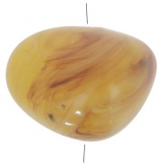 Cuentas de resina translúcida 12x15 mm - Ámbar claro jaspeado x6|raw }}