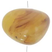 Cuentas de resina translúcida 12x15 mm - Ámbar claro jaspeado x6