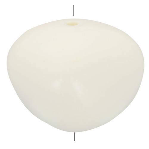 Cuentas de resina opaca 14x18 mm - Crudo x4