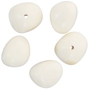 Cuentas de resina opaca 14x18 mm - Crudo x4