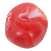 Cuentas redondas irregulares de 15 mm en resina opaca - Granadina jaspeada x4|raw }}