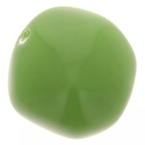 Cuentas irregulares redondas de 15 mm en resina opaca - Verde aguacate x4