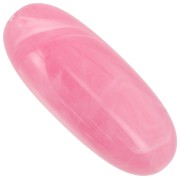 Cuenta con forma de oliva 34x14 mm en resina translúcida - Rosa oscuro jaspeado x1