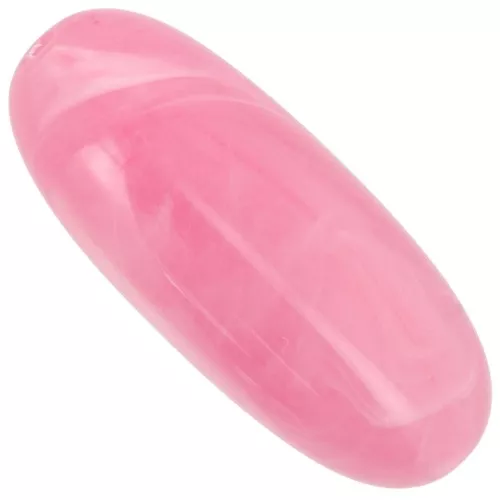 Cuenta con forma de oliva 34x14 mm en resina translúcida - Rosa oscuro jaspeado x1