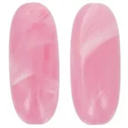 Cuenta con forma de oliva 34x14 mm en resina translúcida - Rosa oscuro jaspeado x1