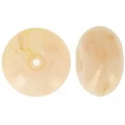 Beige rosé - Perle rondelle en résine translucide 16 mm - Beige - Rosé marbré x1 Perle rondelle en résine translucide 16 mm - Beige - Rosé marbré x1