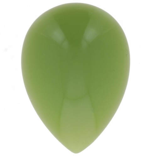 Cabujón de resina opaca pera 25x18 mm - Verde aguacate x1