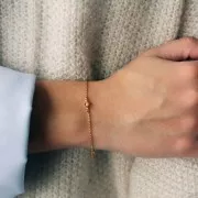 Separadores 2 anillos - óxido de zirconio - 4.5 mm Crystal/Gold filled x1