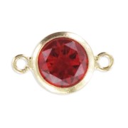 Separadores 2 anillos - óxido de zirconio - 11x6 mm Siam/Gold filled x1|raw }}