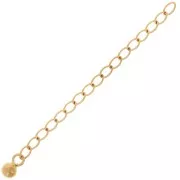 Rombo 60 mm cadena de extensión de malla y bola pequeña - Acero inoxidable 304L Dorado x1