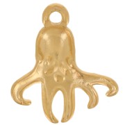 Dije Pulpo 18x16 mm - Acero inoxidable 304L Dorado x1