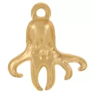 Dije Pulpo 18x16 mm - Acero inoxidable 304L Dorado x1