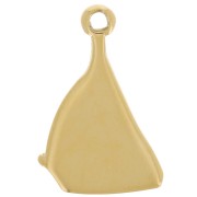 Dije Barco de Vela 16x11 mm - Acero inoxidable 304L Dorado x1