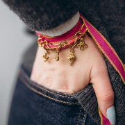 Dije de camarón 12x7 mm - Acero inoxidable 304L Dorado x1