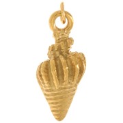 Dije de concha 19x9 mm - Acero inoxidable 304L Dorado x1