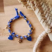 Dije de estrella de 11x8,5 mm con óxidos de circonio - Acero inoxidable 304L Dorado x1