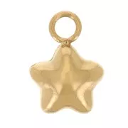 Dije de estrella de 5,5 mm - Acero inoxidable 304L Dorado x1